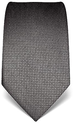 Vincenzo Boretti Herren Krawatte reine Seide gepunktet edel Männer-Design zum Hemd mit Anzug für Business Hochzeit 8 cm schmal/breit grau