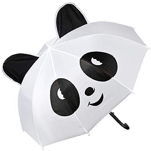 VON LILIENFELD® Parapluie Enfant Cadeau Garçon Fille Panda Jusqu'à 8 ans léger Blanc Noir