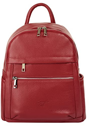 Samantha Look Rucksack Echt Leder Damen | Made in Italy, City Backpack aus Leder | 021678