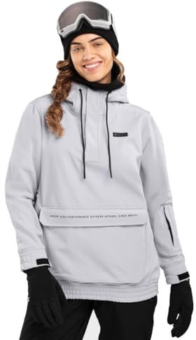 SIROKO - Snowboardjacke mit Kängurutasche für Damen W3-W Lhotse - M - Grau