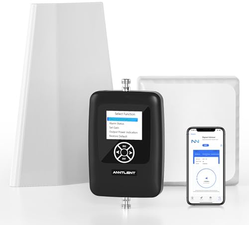 ANNTLENT Serie N50 Amplificatore Segnale Cellulare - Collegabile con APP Supporto Banda 20/8/3/1/7 Ripetitore 4G 3G gsm per Casa Ufficio Ripetitore Segnale Cellulare Supporta TIM Wind Tre