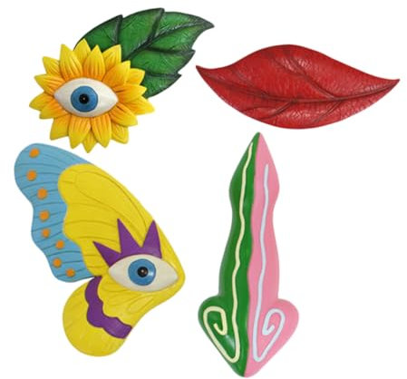 Milisten 1ensemble Visage Décor pour Jardin Balcon Et Intérieur De Décorations Originales pour Facile à Installer Apportant Et Originalité à Espace Extérieur