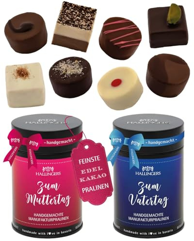 Hallingers Genuss Manufaktur Muttertagsgeschenk Pralinen Vatertagsgeschenk handgemacht ohne Alkohol zum Muttertag & Vatertag