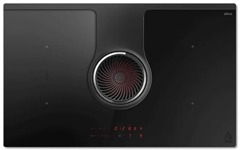 Elica PRF0196318, Piano cottura a induzione con cappa di scarico integrato NIKOLATESLA ONE EVO BL/A/83, Black