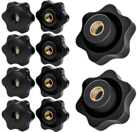 Flewdart 10pcs sterngriffmutter M12 X 48, sternschraube sternmutter rändelmutter M12 für Sternschraube, sterngriff für Möbel Mechanische Geräte Elektronische Geräte (M12x48 10pcs)