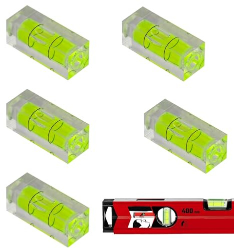 Menibeuty 5Pcs Carré Mini Niveau À Bullepetit Niveau, Mini Niveaus À Bulle, Carré Mi ni Niveaus À Bulle, Caméra De Mesure Pour Trépied Universelle À Bulles, 15X15X40mm