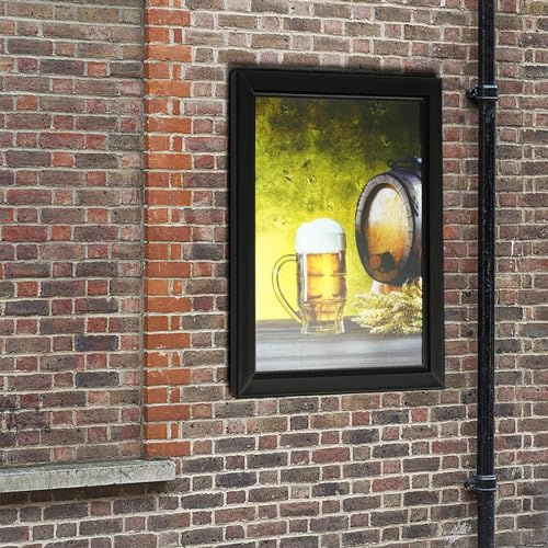 Fropij affischram belysning och affischram 40 x 50, LED ljusram väggmontering reklamdisplay energibesparing, reklamskyltshållare affisch ram för upphängning av affischer, målningar, bilder