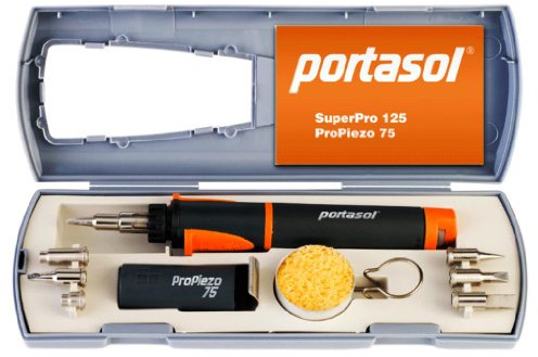 Portasol 011289250 Pro Piezo 75-Watt Heat Tool Kit with 7 Tips