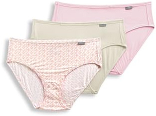 Jockey Women's Underwear Supersoft Hipster - 3 Pack, Pastel Pinwheel/Sand/Frosty Pink, 8