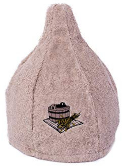 Ger3as Bonnet de Sauna, Hat 40% Lin et 60% Coton avec Broderie pour Homme et Femme, Bonnet de Casquette Bien-être