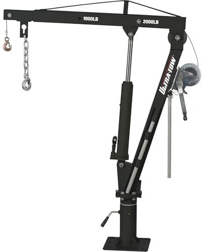 Ultra-Tow Hydraulic Pickup Truck Crane with Hand Winch - 2000-Lb. Capacity