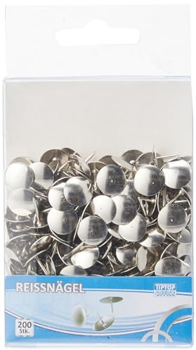 TIPTOP OFFICE Reißnägel, 405436, 200 Stk, 11.4 x 6.5 x 1 cm