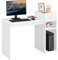 Yaheetech Small White Computer Desk, Compact Study PC Laptop Table Workstation with Drawer and Shelf for Home Office