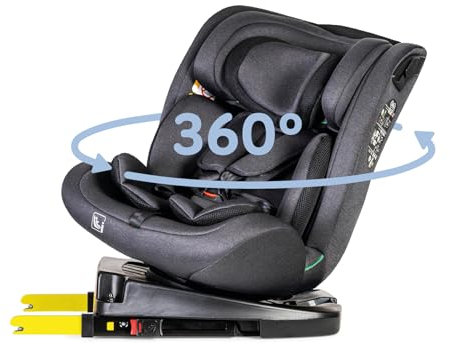 MS BabyWorld CORFÚ | Siège auto i-Size Groupe 0/1/2/3, 40-150 cm | ISOFIX et Top Tether | De la naissance jusqu’à 12 ans – 0 à 36 kg | Dos à la route jusqu’à 18 kg | Pivotant à 360º Universel