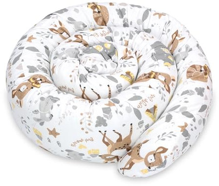 Totsy Baby Almohada para Dormir de Lado algodón 200 cm Algodón - cojin Cervical Enrollable Lavable Cojines Grandes Almohada para el Cuerpo Oeko-Tex Ciervo