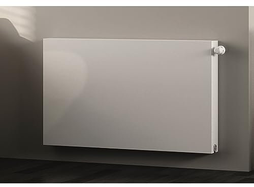 500mm (H) x 800mm (W) - White Horizontal Flat - Type 22 - Radiator (Madrid) - Double Convector - (0.5m x 0.8m) - Depth 105mm
