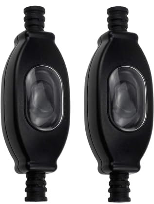 Interruttore intermedio impermeabile, 2 pezzi cavo nero, bipolare, elettrodomestici