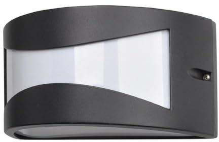 Blendend Pintura para exteriores, acabado negro, base de aluminio, resistencia IP44, dimensiones 13x25x12 cm, ideal para luminarias de jardín y fachadas.