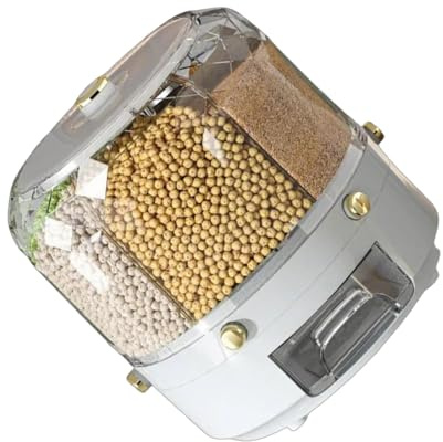 Multiple Sezione Distributore Di Grano Secco Pratico Dispensa Contenitore Con 6 Sezione Per Mordini Di Riso E Secco Buono