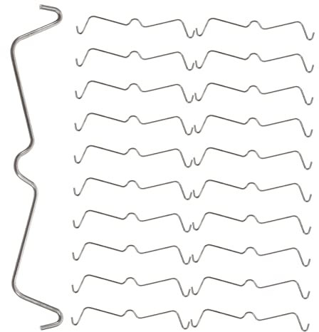 KONTONTY 100Pièces Crochets Acier Inoxydable pour Panneaux Perforés Fixations et Résistantes Corrosion pour Rangement Outils et Atelier