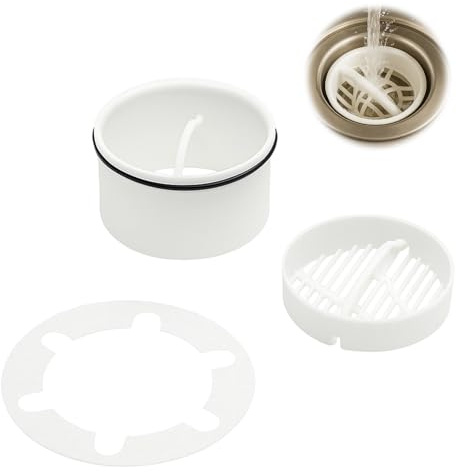 Ruvan Colador De Pelo + Tubo Sumergible para Ducha – Repuesto Filtro Ducha Pelo, Ompatible con Guarnición De Desagüe 6960, 6963, 6961, 6962, para Recoger Los Pelos Sueltos De Los Desagües De Baños