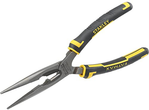Stanley FatMax Spitzzange 0-89-870 (200 mm Länge, Zwei-Komponenten-Griff, induktionsgehärtete Klingen, entspricht DIN/ASO/ANSI)