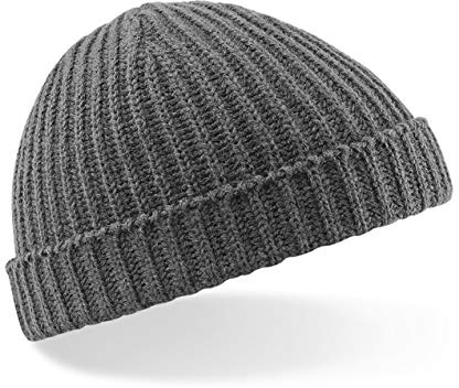 Beechfield Unisex retro Trawler vintermössa – en storlek, Grau – rök, en storlek