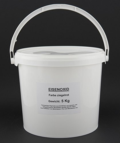 Remei 5 kg färgpigment järnoxid Fb. Röd-tegelröd för färgning av cement- och kalkbundna byggmaterial enligt DIN EN 12878