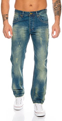 Rock Creek Herren Jeans Blau RC-2103A [W44 L36]