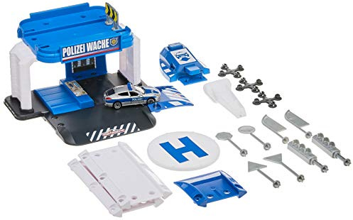 Majorette 212050022 Polizei Wache Spielzeug, Blau/Silber/Weiß