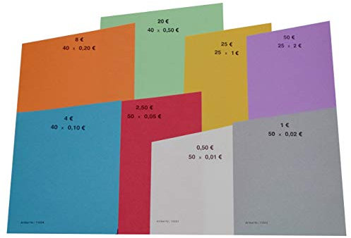 EURO Münzen Handrollpapier im Set 10/25/50/100/500 je Sorte 1 Cent bis 2 EUR EUR Münzrollpapier (25x je Sorte)