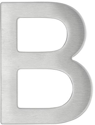 THIRARD - Lettre B Adhésif 3M - Acier Inoxydable - Hauteur 76 mm - Durable - Résistant à La Corrosion - Fini Brillant ou Brossé - Fixation Facile - Applications Visibles