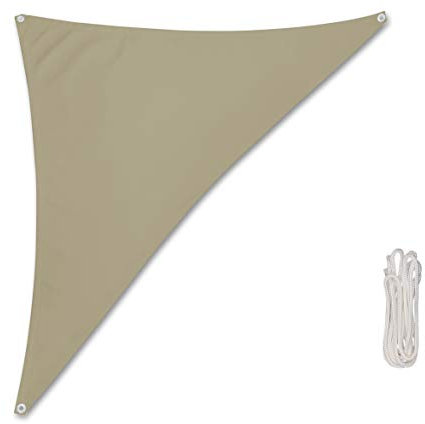 Rollmayer Sonnensegel Sonnenschutz, Terrasse & Garten & Balkon & Camping, Wetterschutz, windabweisend & wasserabweisend mit UV Schutz (Beige, Dreieck 2,5x2,5x3,5m) Kollektion Oxford