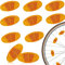 YOUYIKE Fahrrad Reflektor, 10/12 Stück Orange/Weiß Katzenaugen Reflektoren Fahrrad, Bike Fahrrad Warnlicht, Starker Reflektionsfunktion und Gute Sichtbarkeit, Fahrrad Speichen Reflektoren