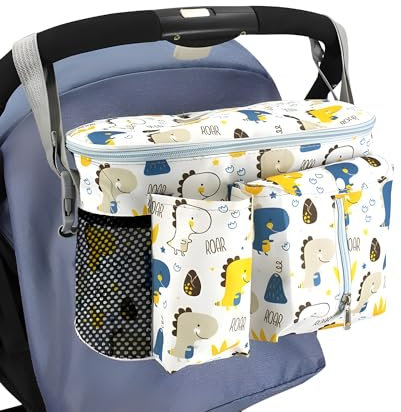 ZSMJAER Kinderwagen Organizer,Universelle Kinderwagentasche mit verstellbarem Schultergurt,Buggy Organizer Taschen Zum Tragen Windel Telefon Spielzeug-Kinderwagen Zubehör