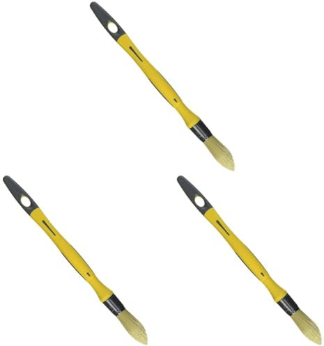 SAVY Pinceau Rond à rechampir bi-matière Peinture Brillante et Laque n°3/0- ø 15mm (Lot de 3)