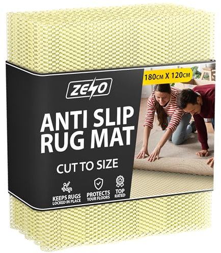 ZENO Anti Slip Rug Underlay | Non Slip Mat | Ultimate Rug Gripper for Laminate, Wood, Tile & More | 180 x 120CM