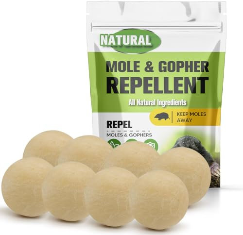 ALAKLE Mole Repellent，Outdoor Mole Trap Better Than Ultrasonic Repeller for Lawn and Garden 8 Packs