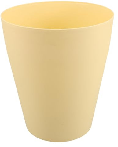 ULTECHNOVO Poubelle Simple Poubelle De Chambre Panier à Déchets De Salle De Bain Poubelle De Bain Corbeille à Papier Pour Le Bureau Poubelle Pour Chambre Corbeilles à Papier Jaune Plastique