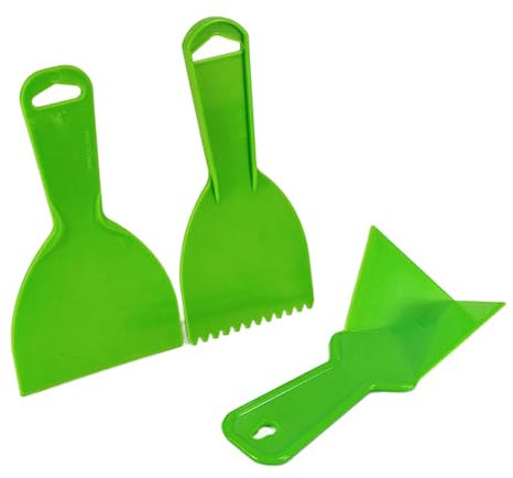 Set di 3 spatole angolari resistenti per rimozione professionale di carta da parati e pulizia delle superfici, spatola per vernice resistente