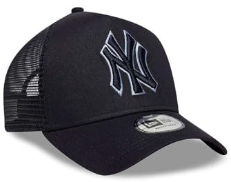 New Era Adult's 9Forty Trucker Outline MLB New York Yankees Trucker Baseball Cap Hat Navy