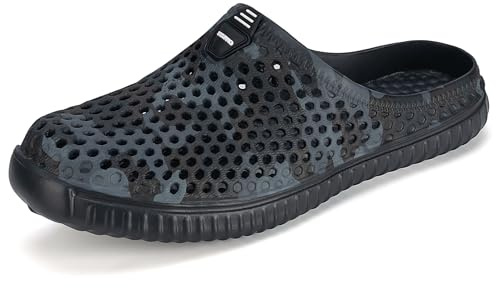 SAGUARO Zuecos para Hombre y Mujer Respirables Zapatos Negro 45EU