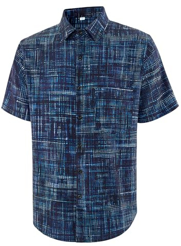 APTRO Men's Casual Shirts Short Sleeve Regular Fit Quick Dry Button Down Stylish Summer Shirts