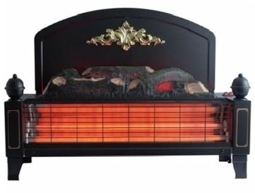 Dimplex Yeominster Radiant Bar Fire, Black Traditionally Styled Freestanding Electric Fireplace with Glowing Log Ember Fuel Bed and 1.2kW Heater With 600/1200 Watt Heat Settings