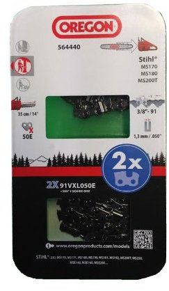 Oregon 91VXL057E 57 Glieder 3/8 1,3 mm Vollmeißel Sägekette