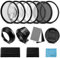 Fotover 52mm Lens Filter Accessories Kit:UV CPL Adjustable ND Filter(ND2-ND400),Macro Close up Filter set(+1,+2,+4,+10),Lens Hood,3 in 1 Grey Card for Canon Nikon Sony Pentax Olympus Fuji DSRL Camera