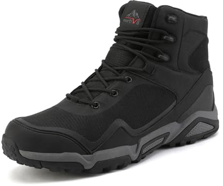 NORTIV 8 Chaussures De Randonnée Montante Bottes Hommes Imperméables pour Extérieur,Size 44.5,Noir,JS19005M