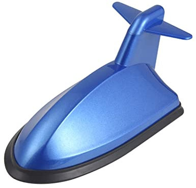 Kohlefaser Auto Haifischflossen Antenne,Asudaro Shark Antenne Auto Aircraft Universal Autoantenne Radio Signal Antenna Dach Antennen Dekorationsflossenfahrzeug Antenne Zubehör für Pkw-LKW-SUV,Blau
