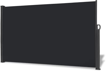 Froadp Sidomarkis, utdragbar av aluminium, 200 x 300 cm, insynsskydd, trädgård med 100 % polyester och PU-beläggning, vattentät och solskydd, sidorullgardin, markiser för balkong, terrass (antracit)