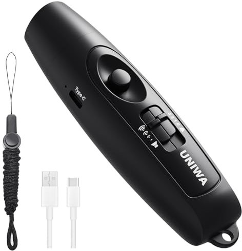 UNIWA Elektronische Pfeife mit USB-Aufladung, 3 Töne und 3 hohe Lautstärken, Notfallpfeife für Schiedsrichter, Trainer, Lehrer, Outdoor-Sport, Spiel, Camping, Sicherheit, elektrische Pfeife mit